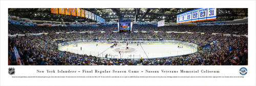 New York Islanders at Nassau Coliseum Panoramic Poster