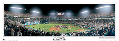 "1997 World Series" Florida Marlins Panoramic Framed Poster
