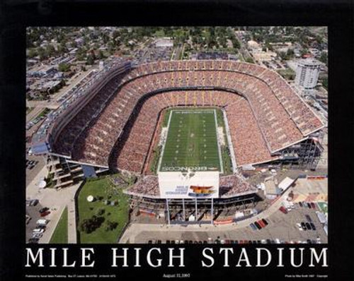 Denver Broncos Panoramic Fan Cave Poster - Empower Field at