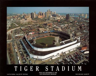 Tiger Stadium Detroit Poster - Glossy Photo Print, Multiple Sizes, Baseball Decor, Michigan Sports Art