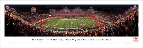 Houston Cougars vs Louisville Cardinals at TDECU Stadium Panorama Poster