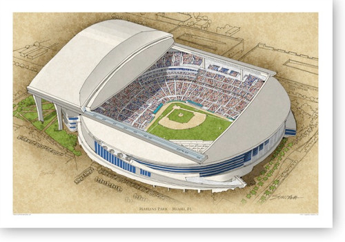 Miami Marlins, Loan Depot Park Stadium Map, Digital Download, Baseball Fan  Art, Miami, Florida, Man Cave, Gift for Dad