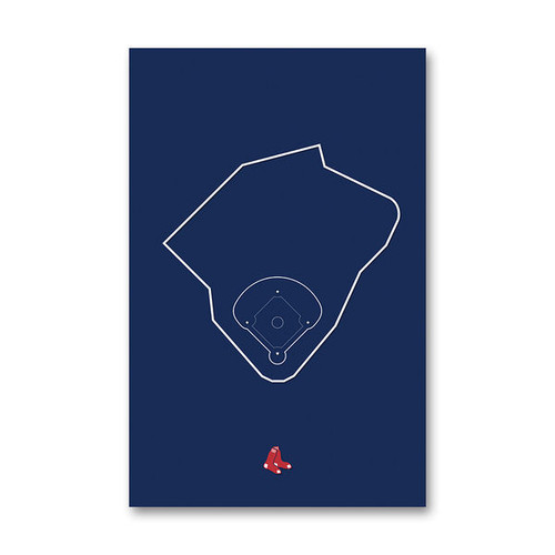 Fenway Park Outline - Boston Red Sox Art Poster
