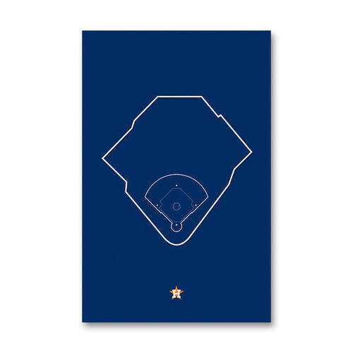 Minute Maid Park Outline - Houston Astros Art Poster