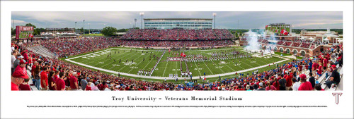 Troy Trojans at Veterans Memorial Stadium Panorama Poster