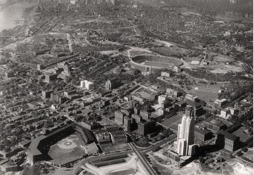 Pittsburgh Pirates at Forbes Field Aerial Print