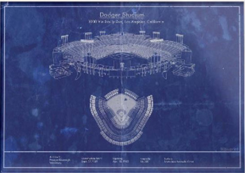 Dodger Stadium - Los Angeles Dodgers Architecture Poster