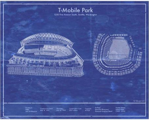 Seattle Mariners Kingdome Stadium Subway Print - Vintage Ontario Baseball  Art - the Stadium Shoppe