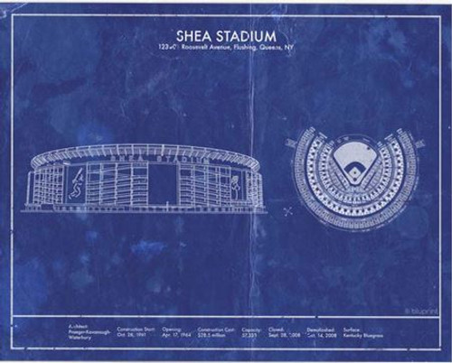 Shea Stadium - New York Mets Architecture Poster
