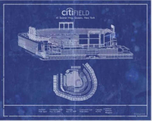 Citi Field - New York Mets Architecture Poster
