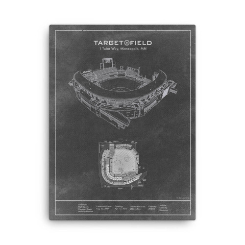 Minnesota Twins - Target Field (Navy) Team Colors T-shirt – Ballpark  Blueprints