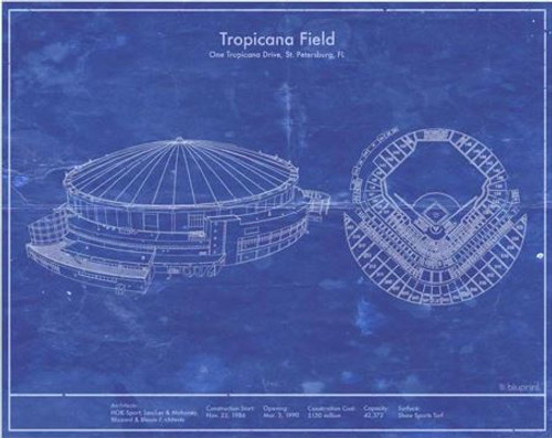 Tropicana Field - Tampa Bay Rays Architecture Poster