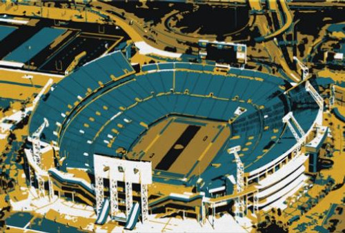 TIAA Bank Field - Jacksonville Jaguars Aerial Canvas Print