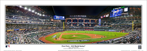 2020 World Series "First Pitch" Globe Life Field Panoramic Poster