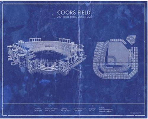 Coors Field - Colorado Rockies Architecture Poster