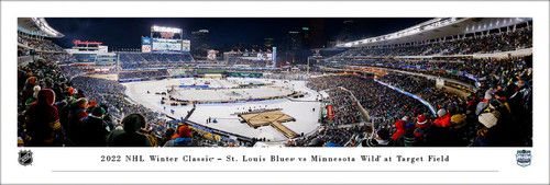 2022 NHL Winter Classic - Minnesota Wild vs St. Louis Blues at Target Field Panoramic Poster
