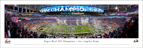 Super Bowl LVI Champions - Los Angeles Rams Panoramic Poster