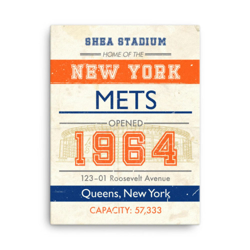 New York Mets Shea Stadium Subway Print - Vintage Ontario Baseball Art
