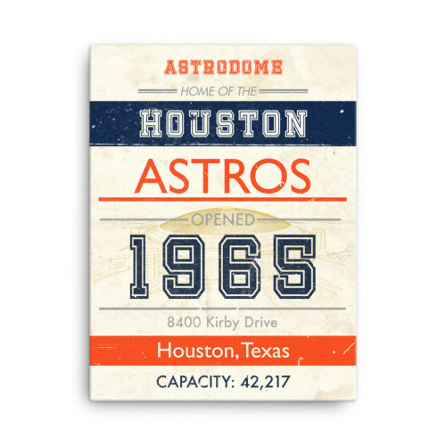 Houston Astros Astrodome Subway Print - Vintage Ontario Baseball Art