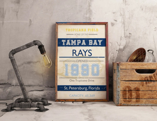 Tampa Bay Rays Tropicana Field Subway Print - Vintage Ontario Baseball Art