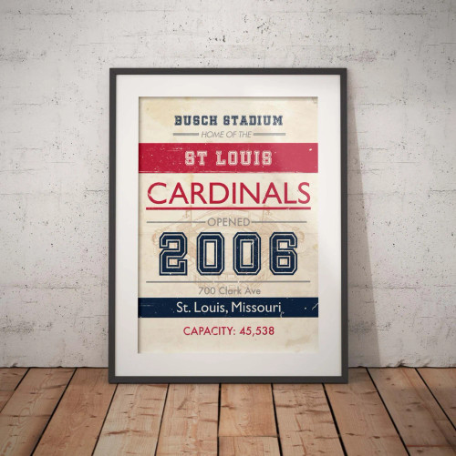 St. Louis Cardinals Busch Stadium Gameday Premium Felt Collector's 17x –  Sports Poster Warehouse