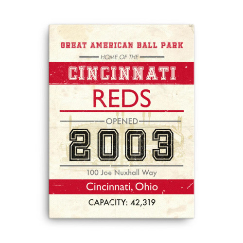 Cincinnati Reds Great American Ballpark Subway Print - Vintage Ontario Baseball Art