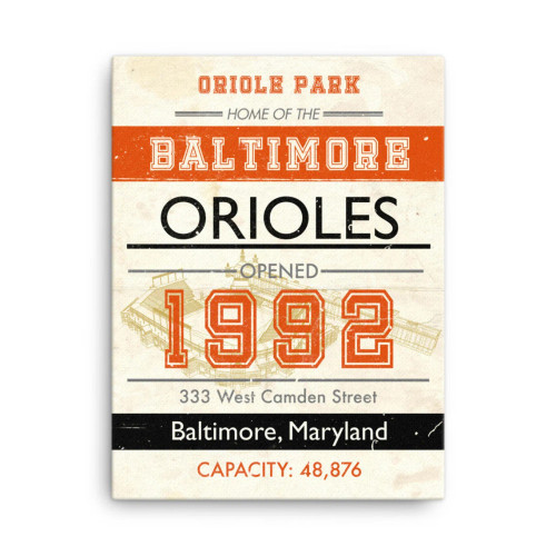 Baltimore Orioles - Oriole Park Subway Print - Vintage Ontario Baseball Art