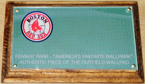 Fenway Park Authentic Piece of the Outfield Wall Pad Plaque