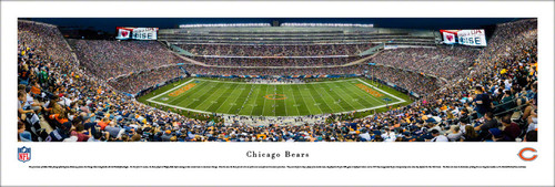 Chicago Bears "50 Yard Line" at Soldier Field Panoramic Poster