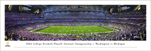 2024 College Football National Championship - Michigan Wolverines vs Washington Huskies Panoramic Poster