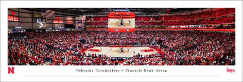 Nebraska Cornhuskers Basketball at Pinnacle Bank Arena Panoramic Poster