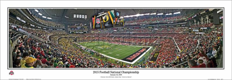 "2015 National Championship" Ohio State Buckeyes Panorama Poster