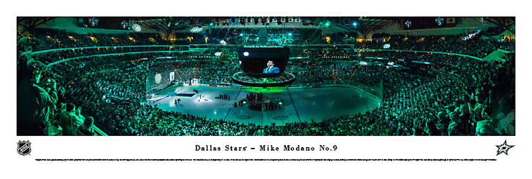 "Mike Modano No.9" Dallas Stars Panorama Poster