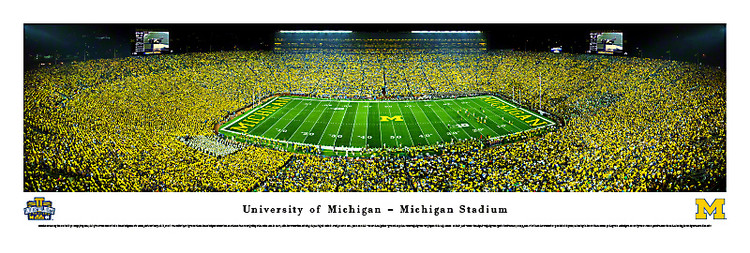 Michigan Wolverines at Michigan Stadium Panorama Poster 1