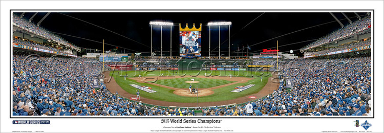 "2015 World Series Champions" Kansas City Royals Panorama Framed Poster