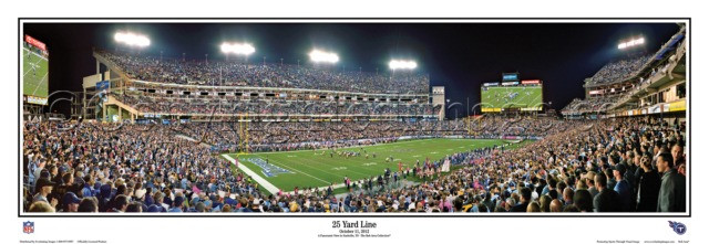 "25 Yard Line" Tennessee Titans Panoramic Poster