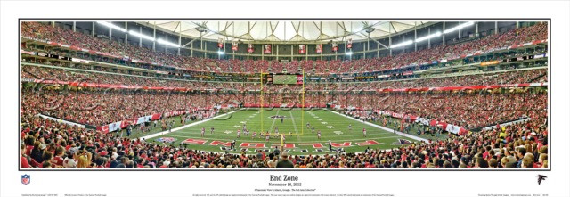"End Zone" Atlanta Falcons Panoramic Poster