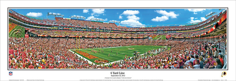 "6 Yard Line" Washington Redskins Panoramic Poster