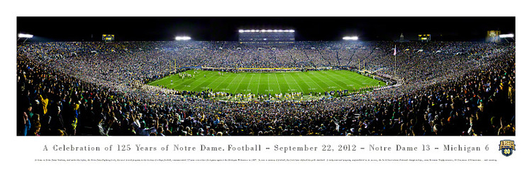 125 Year Anniversary Notre Dame Fighting Irish Panorama