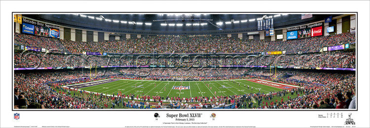 "Super Bowl XXLVII" Baltimore Ravens Panoramic Poster