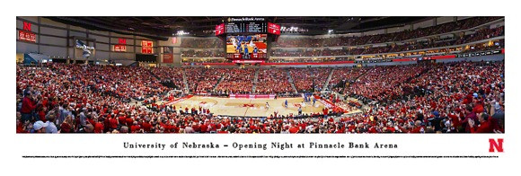 Nebraska Cornhuskers Basketball at Pinnacle Bank Arena Panorama