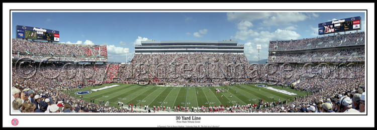 "30 Yard Line" at Beaver Stadium Panoramic Poster