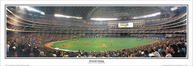 "Seventh Inning" Toronto Blue Jays Panoramic Framed Poster