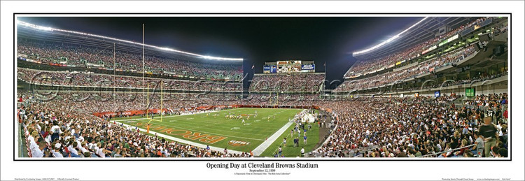 "Opening Day" Cleveland Browns Panoramic Poster