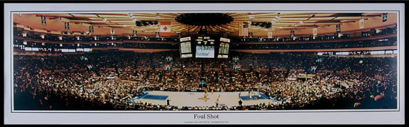 "Foul Shot" New York Knicks Panoramic Poster