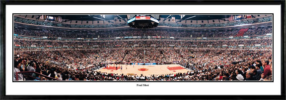"Foul Shot" Chicago Bulls Panoramic Poster