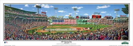 "100th Opening Day" Fenway Park Panoramic Framed Poster