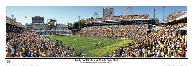 "Bobby Dodd Stadium" Georgia Tech Yellow Jacket Panoramic Poster