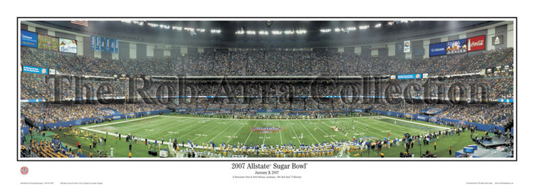 "2007 Allstate Sugar Bowl" LSU Tigers Panoramic Poster