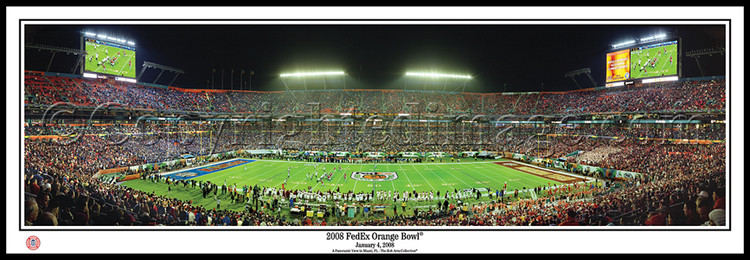 "2008 FedEx Orange Bowl" Kansas Jayhawks Panoramic Poster